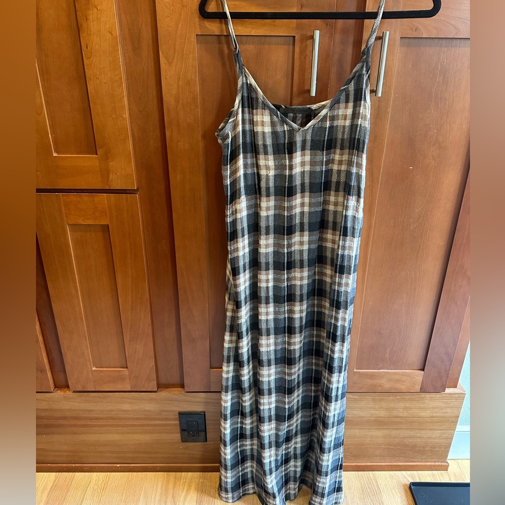 Jenni Kayne Plaid Spaghetti Strap Maxi Dress